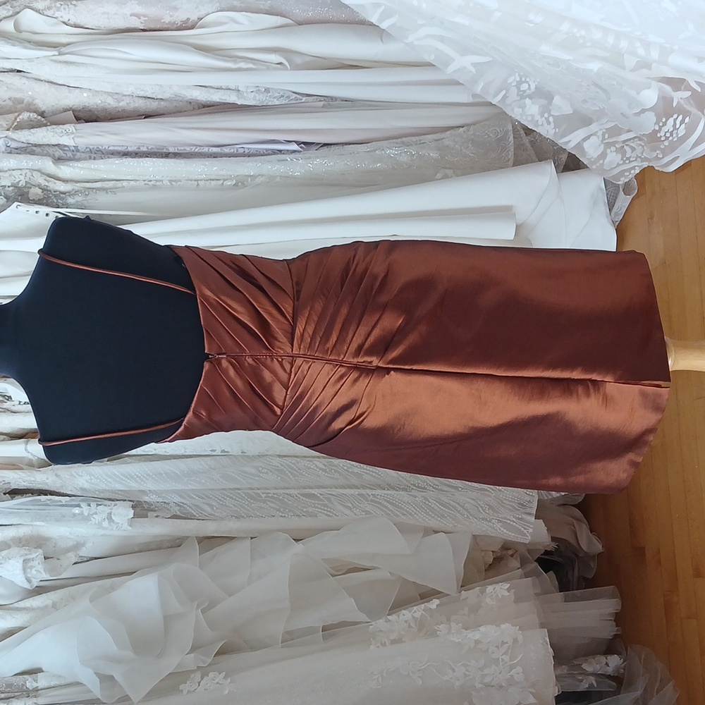 Tea Length Dress With Ruffle Jacket - Picture 4 of 6